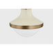 Maxton 1 Light 17.75 inch Patina Brass and Soft Sand Pendant Ceiling Light